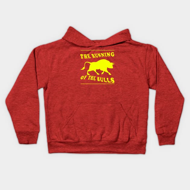 The Running of the Bulls Kids Hoodie by Lyvershop